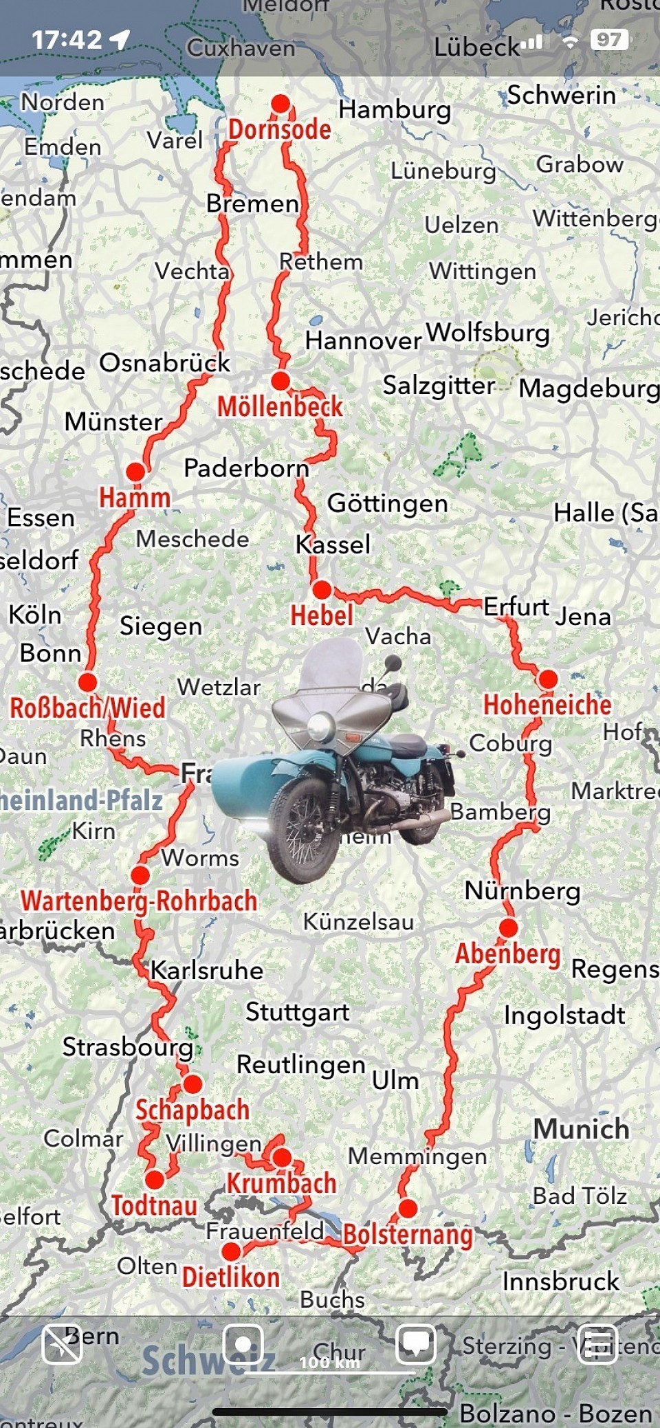 3.061 Kilometer durch Deutschland, schön war's.