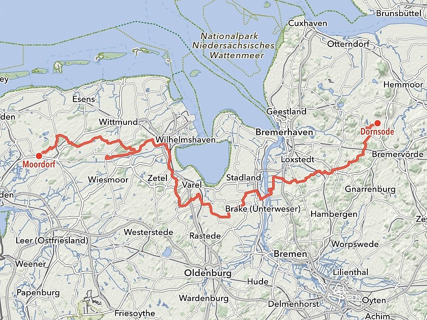 Von Dornsode nach Moordorf - 213 km
