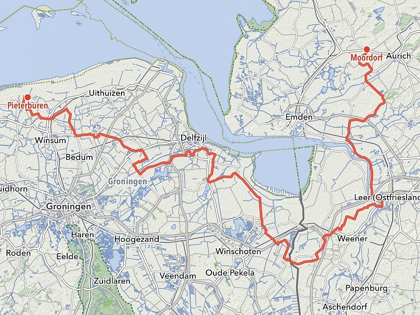 Von Moordorf nach Pieterburen - 168 km
