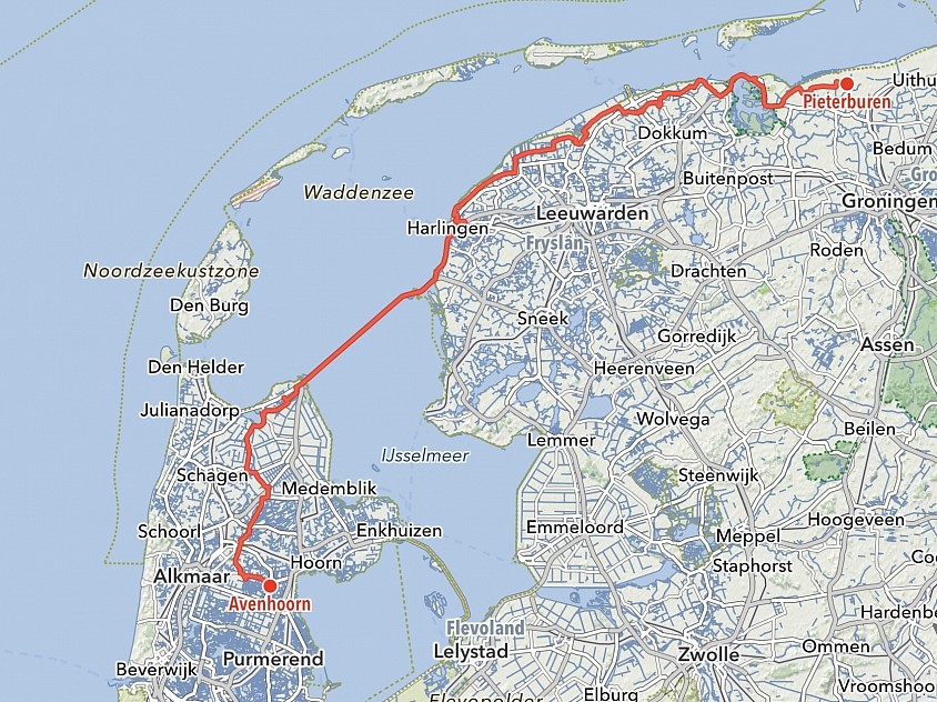 Von Pieterbueren nach Avendoorn - 214 km