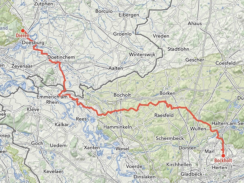 Von Dieren nach Bockholt - 141 km